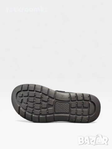 Мъжки кожени сандали с лепенки в черно S530-1 black, снимка 4 - Мъжки сандали - 54252624