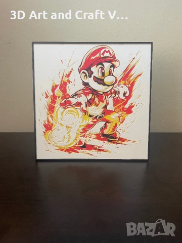 Релефна картина Fire Mario Power