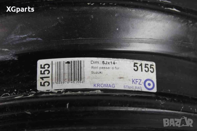 Стоманени Джанти 14 цола 4x100 за Suzuki Swift 5J ET45 (2004-2010) , снимка 3 - Гуми и джанти - 52386644