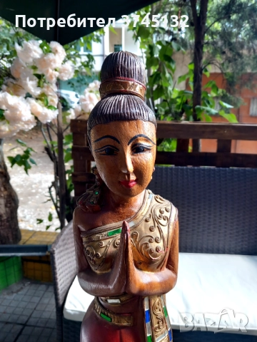 Китайска старинна статуетка, снимка 3 - Статуетки - 51536537