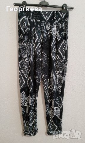 Комплект панталон и блуза от вискоза в черно, снимка 3 - Комплекти - 37894355