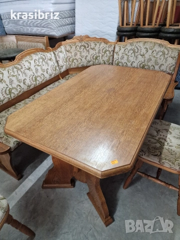 К-т Масивен Кухненски Ъгъл с Разтегателна Трапезна Маса и 2 бр.Стола-внос от Германия!, снимка 8 - Други - 53886522