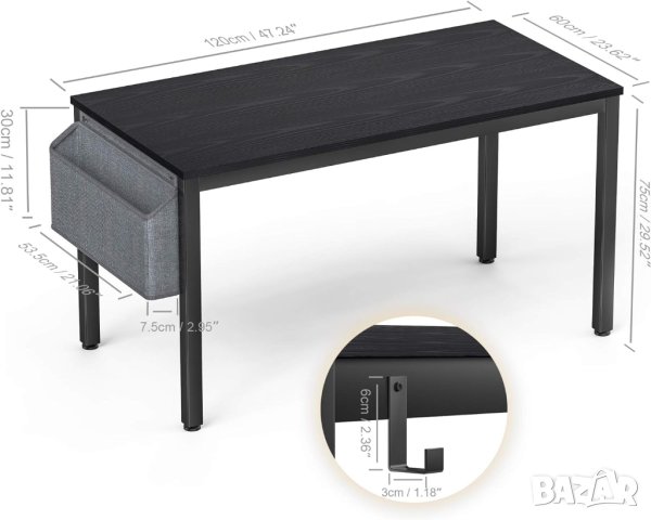 Офис бюро / бюро за компютър B0895HVR59, снимка 2 - Бюра - 42887114