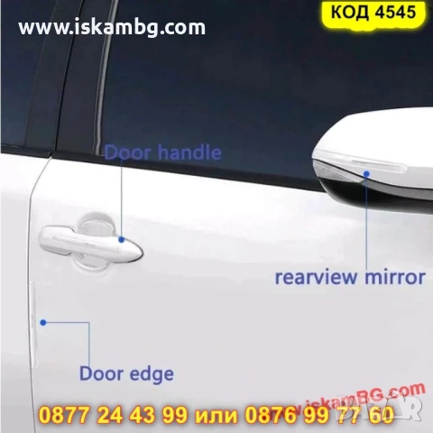 Стикери за защита на огледала и дръжки за автомобил - КОД 4545 ЗА ОГЛЕДАЛА, снимка 2 - Аксесоари и консумативи - 50597695