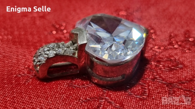 Сребърен медальон, висулка сърце 925, снимка 6 - Колиета, медальони, синджири - 52879023