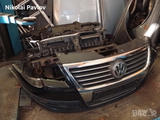 Предна броня с решетка халогени за Фолксваген Пасат 6 , снимка 2 - Части - 52809546