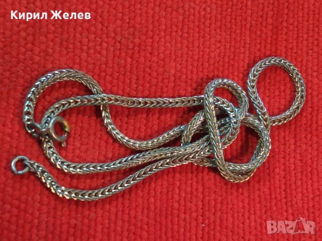 СТАРО ПОСРЕБРЕНО МЕДНО ЛАНЧЕ ВЕРИЖКА СИНДЖИРЧЕ КЮСТЕК РЕТРО ПЛЕТКА РЪЧНА ИЗРАБОТКА 43230, снимка 11 - Антикварни и старинни предмети - 44692774