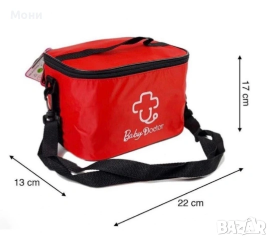 Детска докторска чанта Baby Doc с аксесоари – Червена, снимка 4 - Други - 53917547