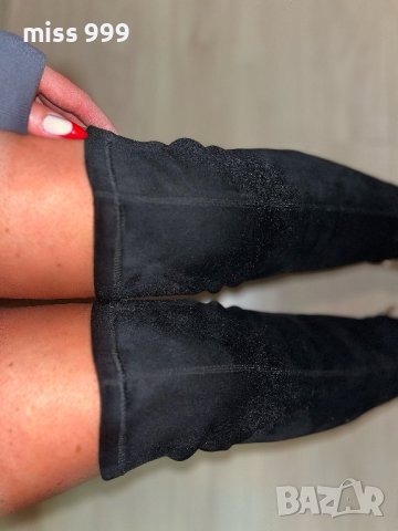 Секси дамски ботуши чизми велур 