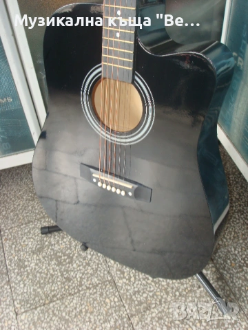 Акустична китара с метални струни, калъф и колан, снимка 4 - Китари - 40024495