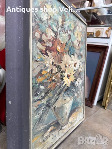 Оригинална картина Ралиц Кирилова "Хризантеми" №7812, снимка 3 - Картини - 53033170