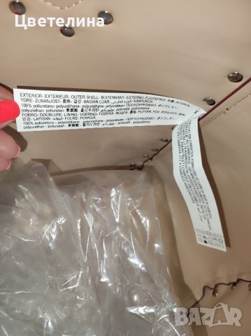 Дамска червена щампована пазарска чанта ZARA цена 39,99 лв. + подарък балсам за устни, снимка 5 - Чанти - 42753502