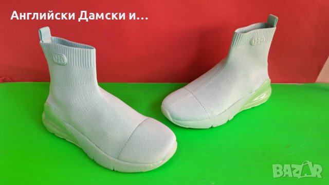 Английски дамски кецове тип чорап-RIVER ISLAND, снимка 3 - Кецове - 40269328