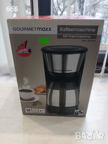 Кафемашина Gourmetmaxx с термос, перманентен филтър, 900 вата, снимка 2 - Кафемашини - 53935478