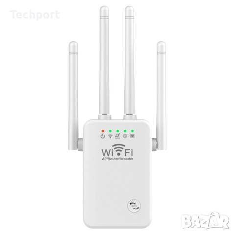WIFI Усилвател Повторител на Сигнал с 4 Антени до 300Mbps