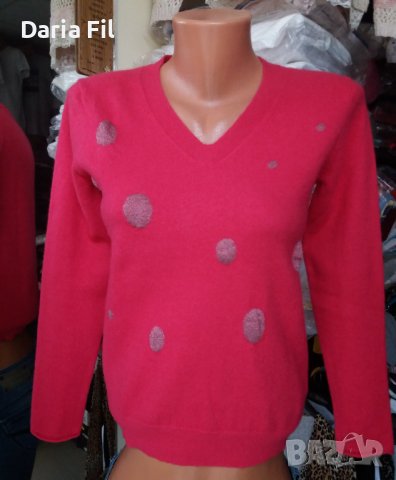 Пухкава цикламена блуза, снимка 1