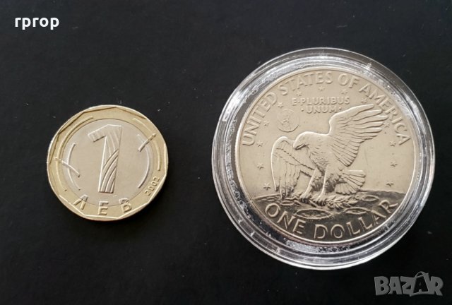 Оригинална монета. САЩ. Долар. Един Американски долар .1974 година., снимка 2 - Нумизматика и бонистика - 27667427