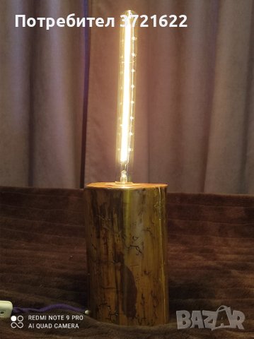 Настолна лампа от дърво, снимка 3 - Настолни лампи - 42075100