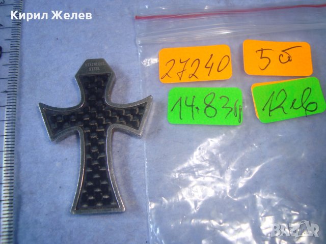 КРАСИВО МОДНО СТОМАНЕНО АРТ КРЪСТЧЕ НЕРЪЖДАЕМА БЛАГОРОДНА СТОМАНА МАРКИРАНА 27240, снимка 4 - Колиета, медальони, синджири - 36953885