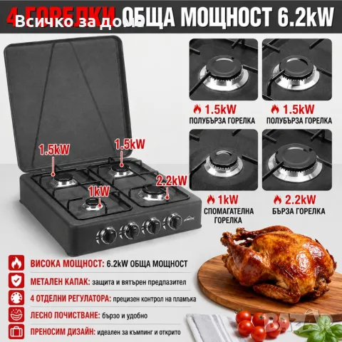 Мощен газов котлон, снимка 5 - Газови котлони - 55722585