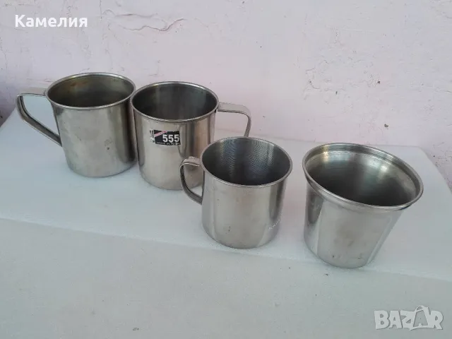 4 метални канчета - чаши, снимка 1