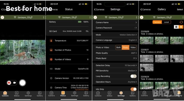 Ловна камера (Фотокапан) GardePro E8 – 48MP, 1296P HD видео с Wi-Fi