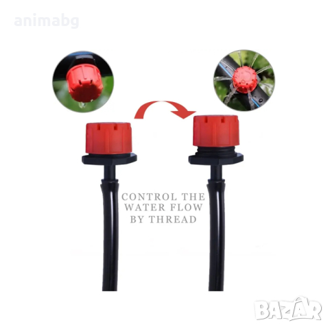 ANIMABG Регулируеми капкообразуватели за напояване, Микропръскачки за капково напояване за напоителн, снимка 5 - Напояване - 44685546