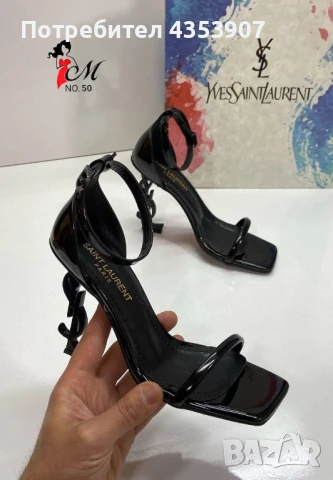 Елегантни дамски обувки с ток YSL промоция, снимка 6 - Дамски обувки на ток - 50780850