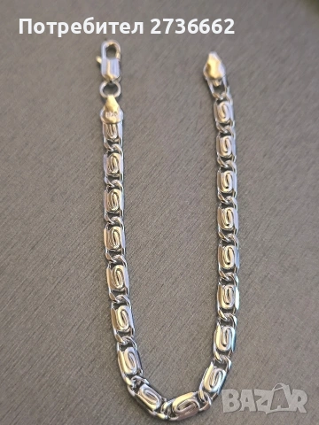 Сребърна гривна , снимка 2 - Гривни - 54139953