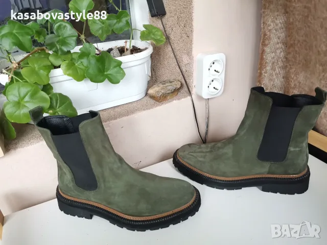 Дамски ботуши Естествен велур , снимка 11 - Дамски ботуши - 56508420
