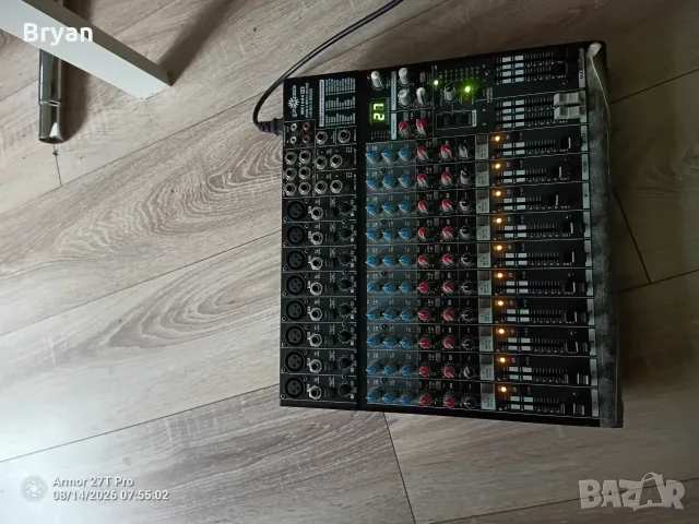 Gear4music 1604 fx mixer, mixing console, миш пулт 8+ 2 канала + ефект, снимка 3 - Ресийвъри, усилватели, смесителни пултове - 55737112