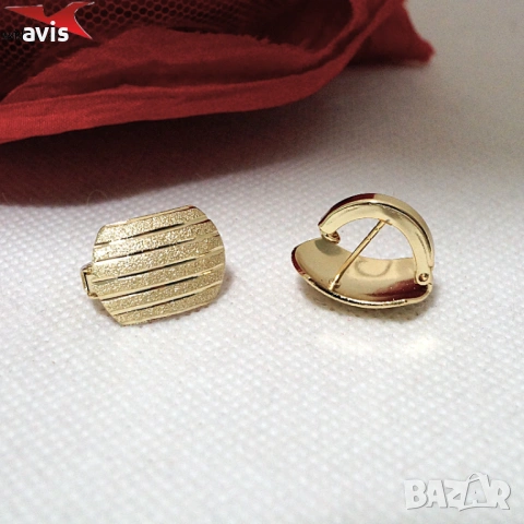 Обеци с 14К златно покритие 2141886, снимка 3 - Обеци - 53882337