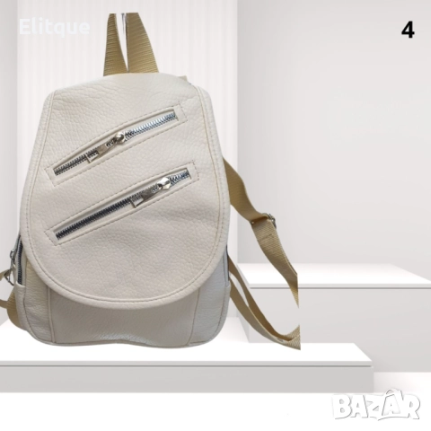 Елегантна и практична дамска раница от еко к. с двойни ципове, снимка 5 - Раници - 52889055