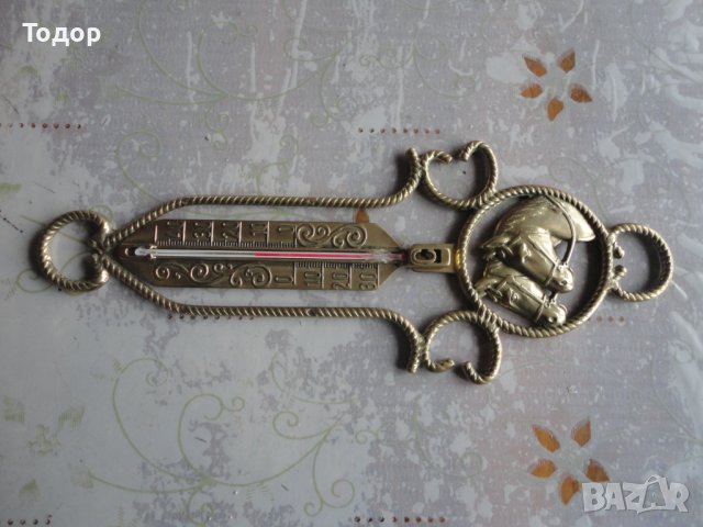 Уникален бронзов термометър с коне , снимка 6 - Други стоки за дома - 39948567