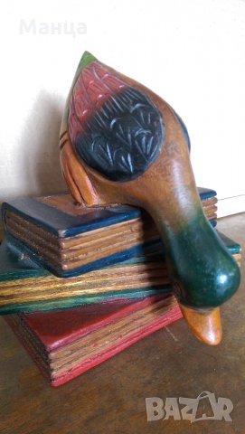 Дървена фигура на патица, снимка 4 - Колекции - 31466285