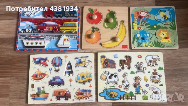 Лот детски дървени пъзели