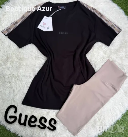 дамски комплекти тениска Guess и клин рипс , снимка 14 - Комплекти - 50331998