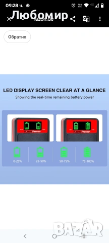 Батерия Pickle Power NB-4L и двойно зарядно за Canon IXUS 30, 40, 50, 55, 60, 65, 70, 75, 80 IS , снимка 4 - Батерии, зарядни - 53942499