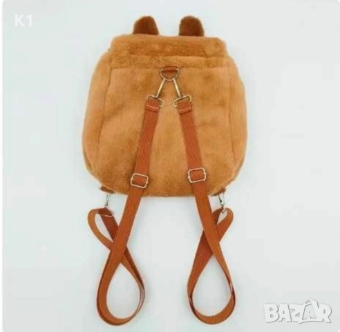 Плюшена раница Капибара, 3D плюшена играчка раница Капибара, снимка 3 - Плюшени играчки - 52406491