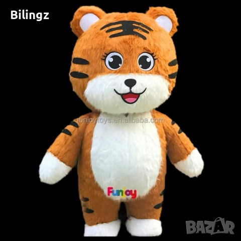 Надуваем костюм / маскот на тигър висок 3 метра, за изненади, парти, рожден ден, сватба, снимка 3 - Друга електроника - 53217118