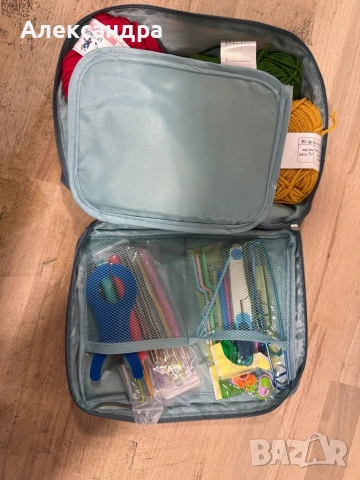 Комплект аксесоари за плетене, 58 части, алуминиеви куки – Пълен сет за начинаещи и напреднали