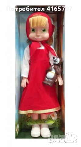 Голяма музикална детска кукла Маша от Маша и Мечокът, снимка 2 - Кукли - 52842782