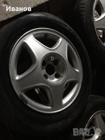 4 бр. Алуминиеви джанти с гуми за Opel 15-ки 5x100, снимка 4 - Гуми и джанти - 30924987