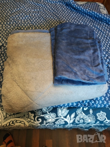 Нов Комплект от 3 части  кадифен дебел дългокосместо  зимно одеяло   + 2 калъфки за възглавници, снимка 10 - Спално бельо - 51696782