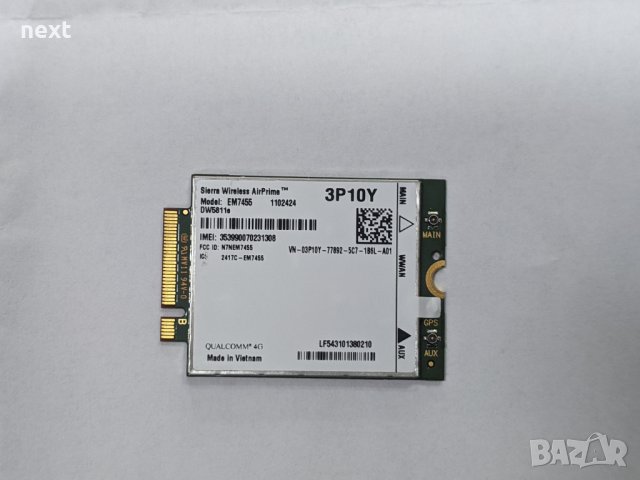 4G модул Dell EM7455 WWAN Card DW5811E 3P10Y 4G LTE