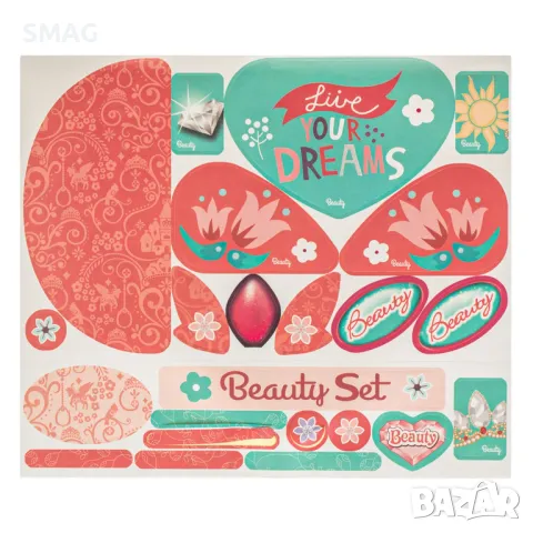 Кутия за бижута с огледало и аксесоари 26x10x20cm - 14 бр. S_1236057, снимка 7 - Други - 48244900