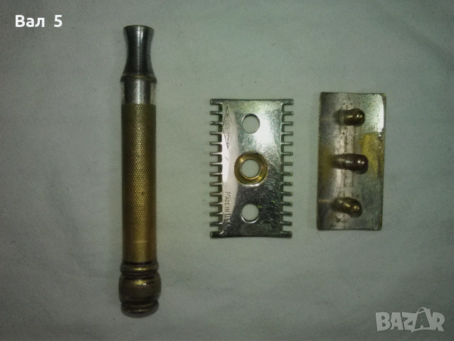 Стара метална самобръсначка Жилет , Gillette , с кутия и ножчета, снимка 4 - Антикварни и старинни предмети - 52157244