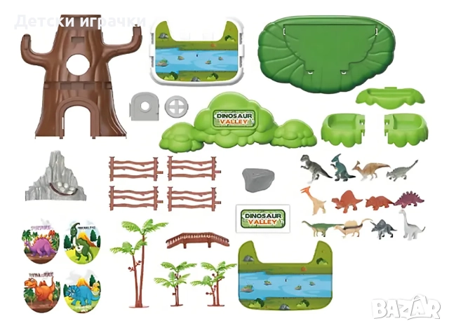 Детски комплект с Динозаври Джурасик на дърво , снимка 5 - Образователни игри - 52094198