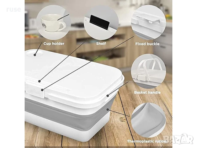 НОВИ! Сгъваема кошница за пикник с капак- маса кошница за пазаруване, снимка 2 - Други стоки за дома - 50755838