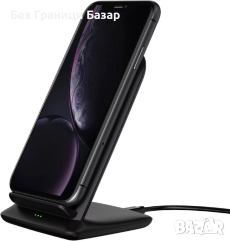 Ново зарядно Qi зарядна стойка за телефон – вертикално и хоризонтално зареждане смартфон, снимка 2 - Друга електроника - 52742812